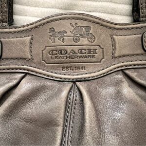 Coach Leatherware Metallic Gray Tote